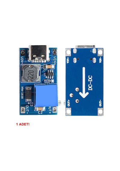 Mt3608 Type C Usb 28v 2a Dc Boost Modül Ayarlanabilir Voltaj Yükseltici Güç Kaynağı Step Up Dc Çevir