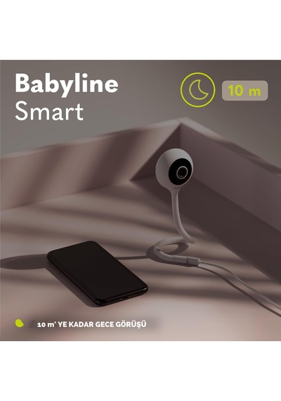 Lionelo Babyline Smart Wi-fi Bebek Kamerası, Gece Görüşlü, Hareket Ve Ses Algılamalı Kamera Sistemi