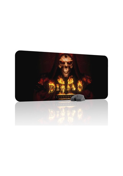 Diablo Kaymaz Dikişli Kauçuk Oyuncu Mousepad V5 - 90x40 Xxl Gaming Mouse Pad Fare Altlığı