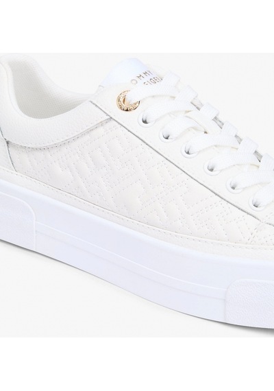 Tommy Hilfiger Th Platform Kapitone Kadın Beyaz Sneaker Fw0fw09265ybl Beyaz