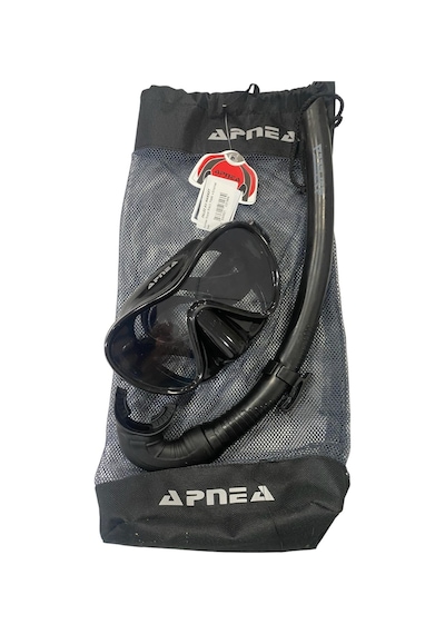 Apnea Royal Black Mask +snorkel Set Siyah
