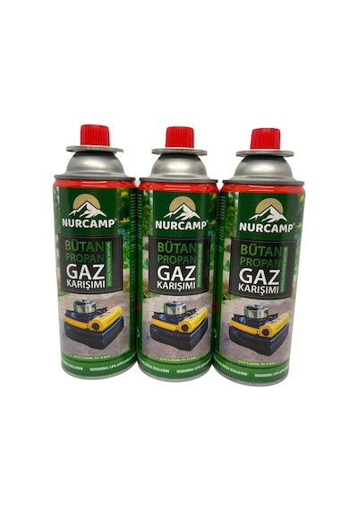 Bütan Propan Gaz Kartuşu 227 G Kts227-3'lü Çok Renkli