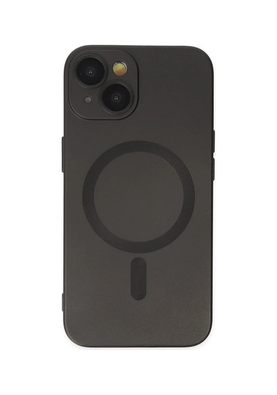 Apple  Uyumlu   iPhone 14 Plus Kılıf Moshi Lens Magneticsafe Silikon - Siyah