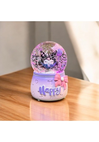 Sanrio Kuromi Büyük Boy Püskürtmeli Müzikli Işıklı Kar Küresi