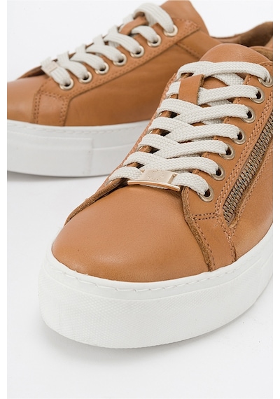 Luvishoes Berly Taba Hakiki Deri Kadın Sneakers Taba