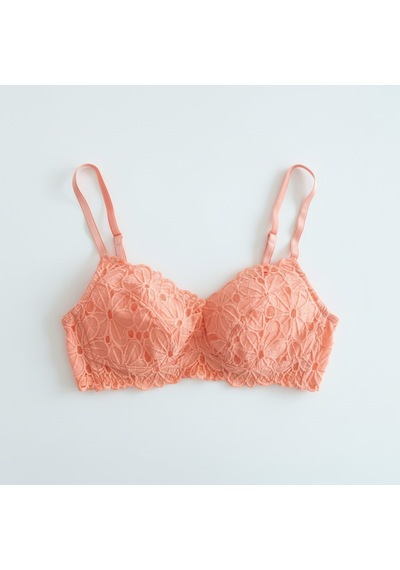 Bonbon Kadın Yarım Kaplı Dantelli Sütyen Bb2079 Oranj