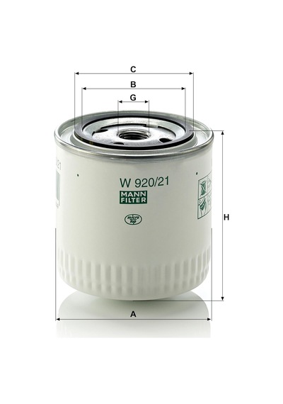 Mann Filter W 920/21 Yağ Filtresi Tofaş