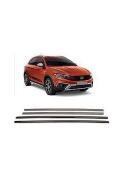 Fiat Egea Cross 2015-2024 Modeller Arası Uyumlu Krom Cam Çıtası 4 Parça Paslanmaz Çelik