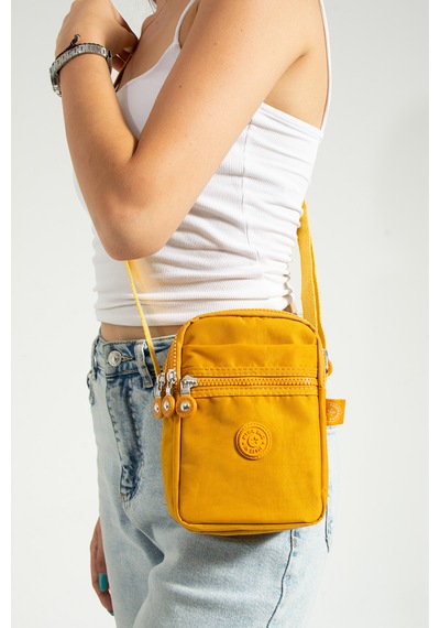 Nemo Bags Sarı Unisex Telefonluk, Cüzdan, Kartlık, Çapraz Askılı Omuz Çantası, 18x13cm Sarı