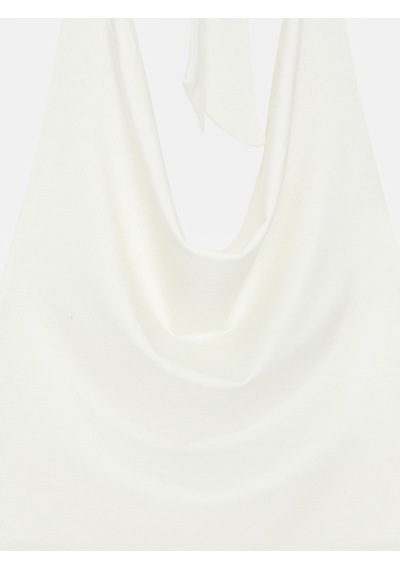 Dilvin 32973 Degaje Yaka Top-ekru