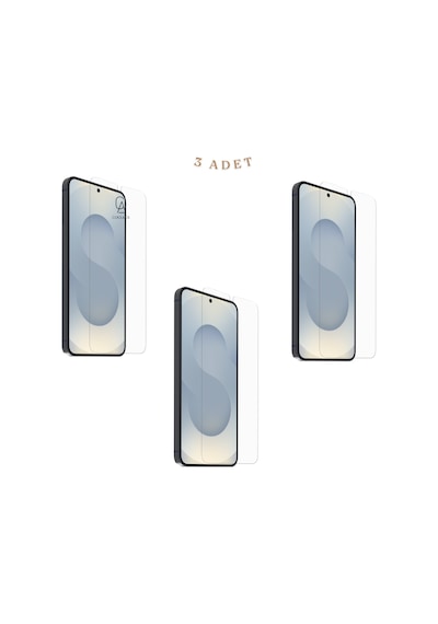 Samsung Galaxy S25 İle Uyumlu Ekran Koruyucu Şeffaf Temperli Kırılmaz Cam Ekran Koruyucu 3 Adet