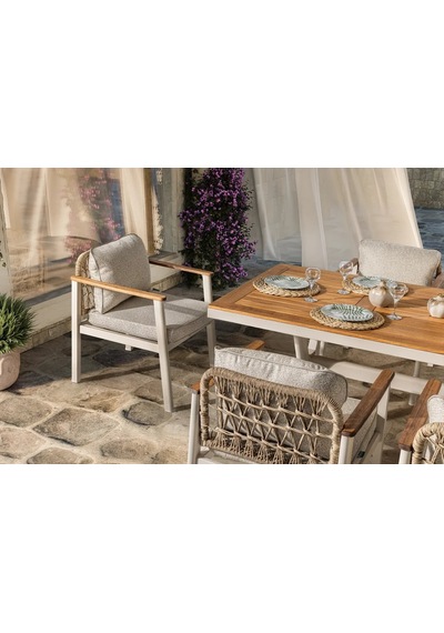 Onyx Bahçe & Balkon Masa Takımı Krem