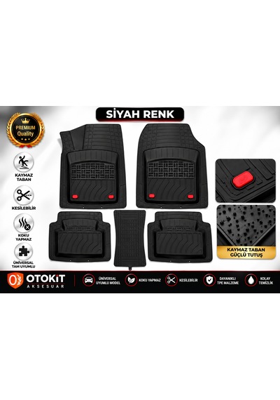 Citroen C4 Hatchback 2004 - 2025 Uyumlu Havuzlu Siyah 4d Mat Siyah Oto Paspas