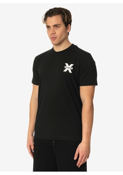 John Richmond Bisiklet Yaka Siyah Erkek T-shirt Ump24057ts