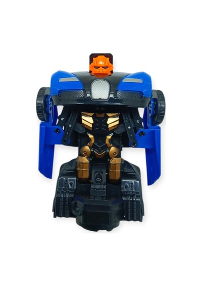 Robota Dönüşen Araba - Pilli Yerde Gezen Spor Araba - Ak-839 Siyah