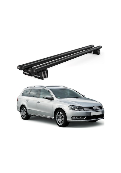 Pençe Volkswagen Passat Variant B7 2010-2014 Uyumlu Siyah Ara Atkı Port Bagaj Tavan Barı