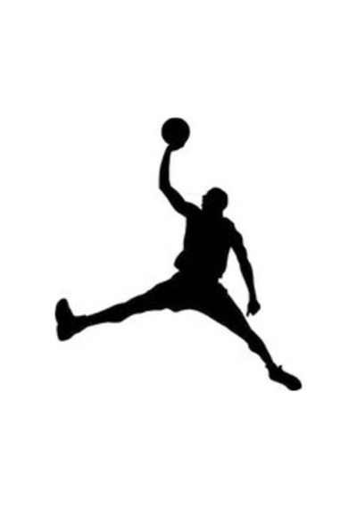 Basketbol Oyuncu Tasarım Oto Sticker Siyah 15 13 Cm