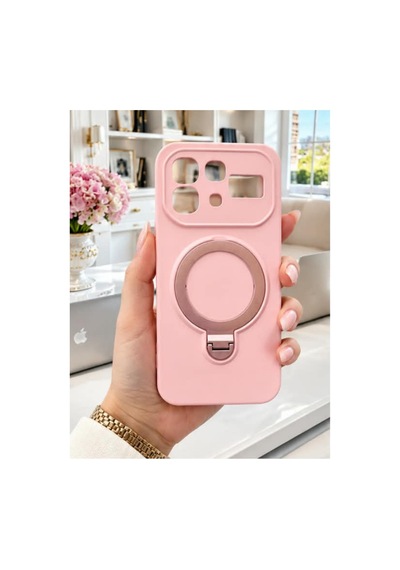 İnfinix Note 60 İle Uyumlu 360 Derece Dönebilen Kalın Metal Magsafe Halka Stantlı İçi Kadife Korumalı Ultra Lüx Premium Silikon Kılıf Pembe İnfinix Note 60 İle Uyumlu 360 Derece Dönebilen Kalın Metal Magsafe Halka Stantlı İçi Kadife Korumalı Ultra Lüx Premium Silikon Kılıf Pembe