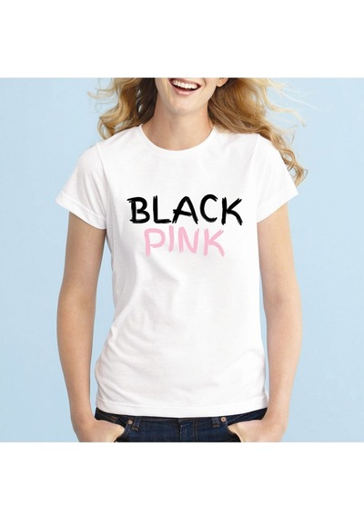 Startmore Blackpink Baskılı Unisex Tişört D18 Beyaz