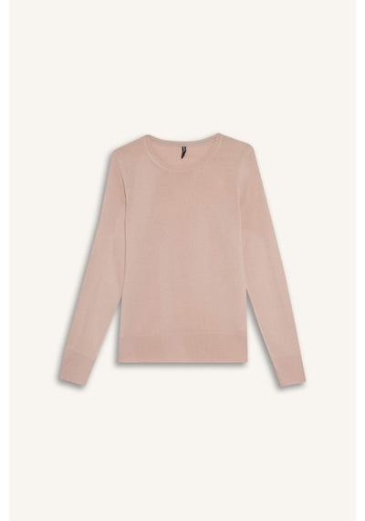 Defacto Regular Fit Bisiklet Yaka Kadın Triko Kazak F7091AZ25WNPN638 - Pembe