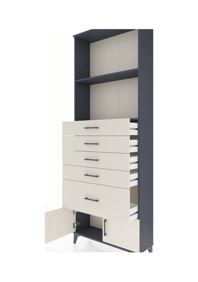 Arges Dolap 2 Raflı 5 Çekmeceli 2 Kapaklı 88x30x243 Antrasit-aytaşı Antrasit Arges Dolap 2 Raflı 5 Çekmeceli 2 Kapaklı 88x30x243 Antrasit-aytaşı Antrasit