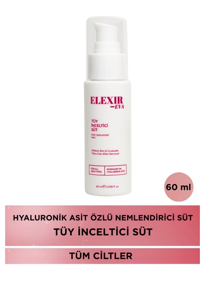 Tüy Vücut Sütü Epilasyon Ağda Jilet Sonrası Bakım Tüy Görünümünü Azaltmaya Yardımcı 60 Ml