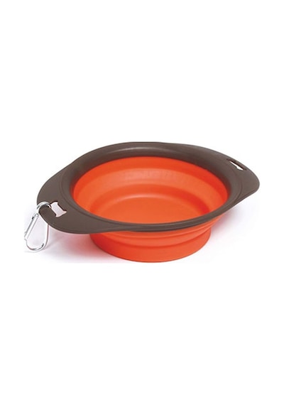 M-pets Kedi Ve Köpekler İçin Katlanır Silikon Mama Ve Su Kabı Turuncu 1230 Ml 244-51018.02