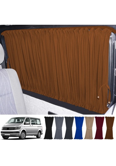 Pandami Volkswagen Transporter Caravelle T5/t6/t7 Kısa Şase 2003-2022 Uyumlu Taba Raylı Oto Perde Takımı