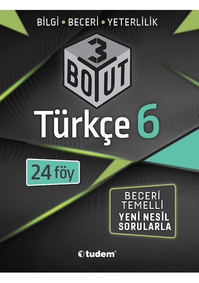 Yeni Türkçe 6.Sınıf 3 Boyut -  Tudem Yayınları
