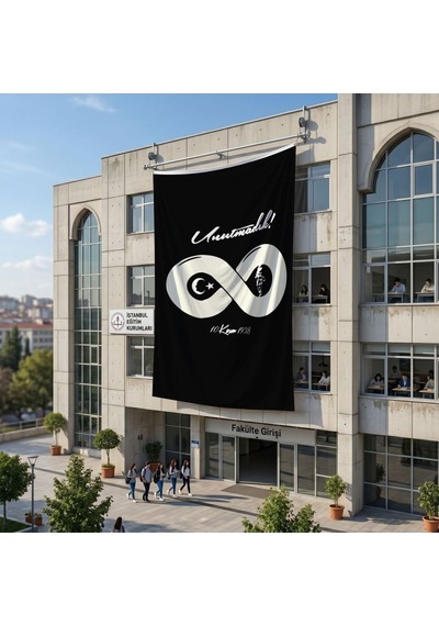 Unutmadık Yazılı Sonsuz İşaretli Atatürk Anma Bayrağı Poster Bayrak Raşel Kumaş 6x9 Metre Ata48 Diğer