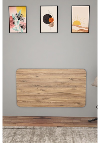 Katlanabilir Duvara Monte Masa - 50x90 Cm Ofis, Ev Çalışma Masası Atlantik Çam