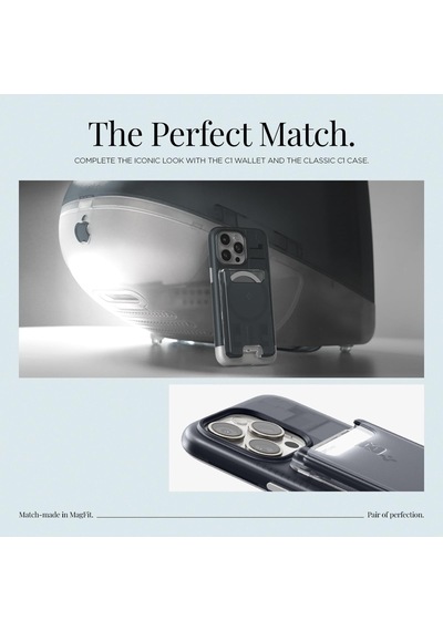 Magsafe Destekli Cüzdan Classic C1 Mag Fit 3 Kartlık Gri - Afa07398
