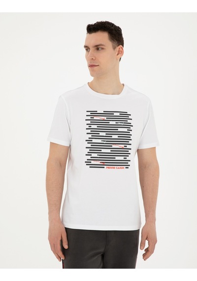 Pierre Cardin Erkek Beyaz Tişört 50280950-vr013 Beyaz