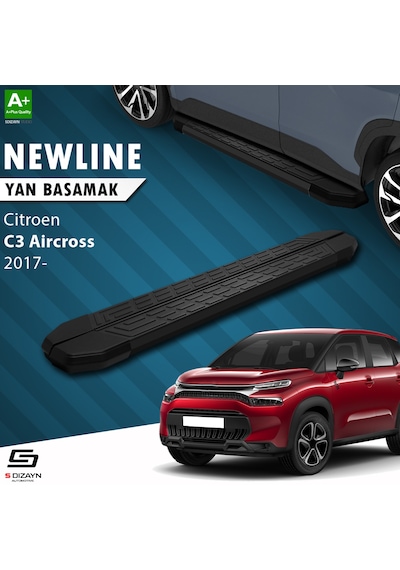 S-dizayn Citroen C3 Aircross Newline Siyah Yan Basamak 183 Cm 201