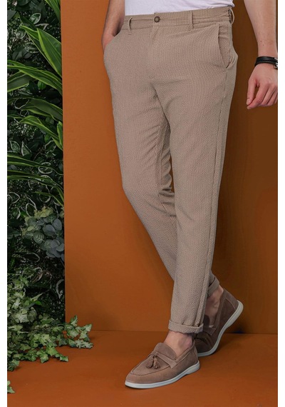 Efor P 1113 Slim Fit Bej Spor Pantolon Bej