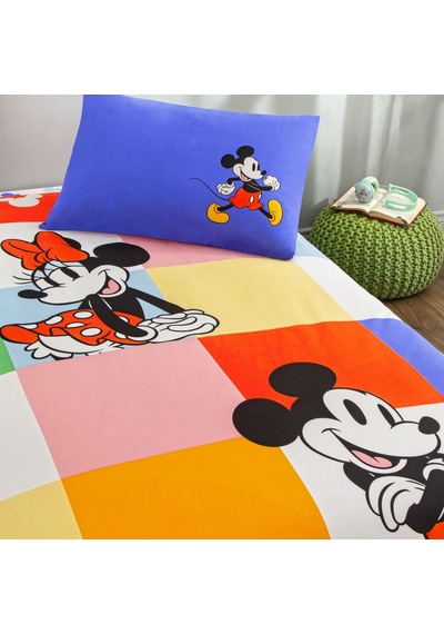 Taç Lisanslı Disney Mnnie & Mickey Tek Kişilik Pamuk Nevresim Takımı 000000001000050292 Çok Renkli