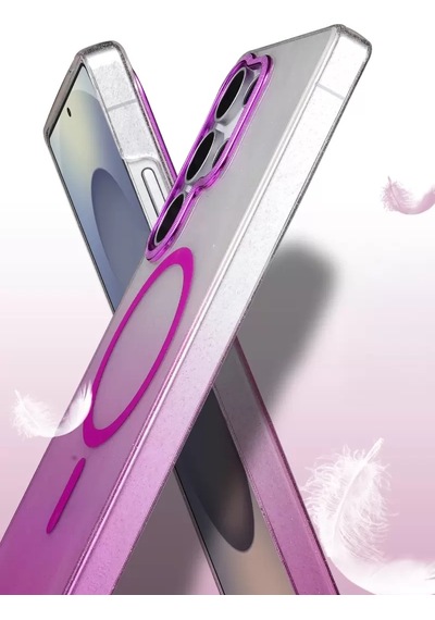 Newface Samsung Galaxy S25 Ultra Glossy Magsafe Kapak - Mor