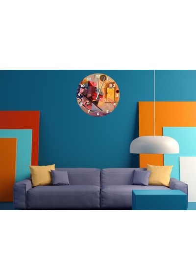 Ti-play Kate 30x30cm Akrilik Dekoratif Modern Duvar Saati ÇOk Renkli