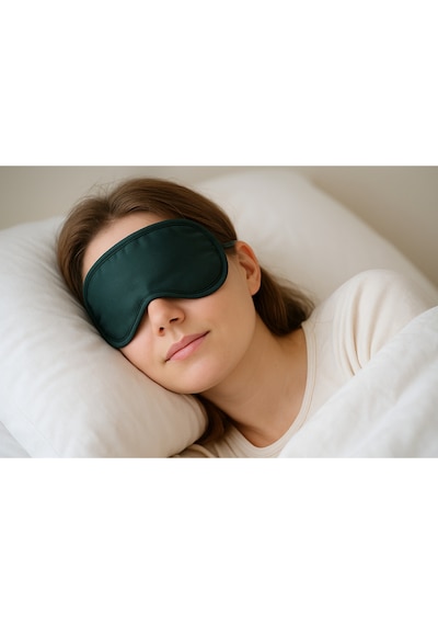 Uyku Maskesi Göz Bandı Işık Önleyici Gözlük Maske Bant Yoga Bandı 2'li