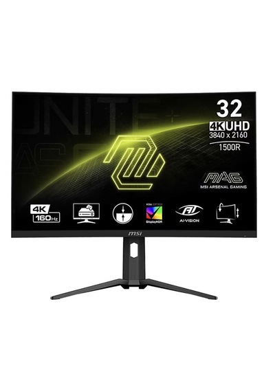 MSI Mag 321CUP 31.5" 1 Ms 160 Hz Freesync VA UHD Curved Oyuncu Monitör (Outlet)