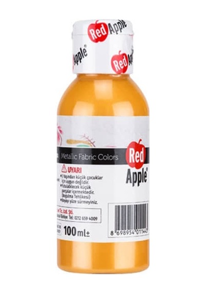 Red Apple Metalik Kumaş Boyası 100 Ml Turuncu