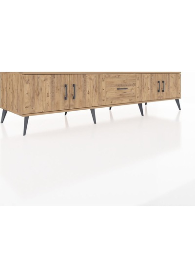 Kronos Tv Ünitesi 2 Raflı Tek Çekmeceli 4 Kapaklı 220x59x51 Çam-çam Beyaz Kronos Tv Ünitesi 2 Raflı Tek Çekmeceli 4 Kapaklı 220x59x51 Çam-çam Beyaz