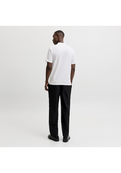 Jack & Jones Erkek Kisa Kollu Polo Tisört - Austin - 12268130 Beyaz