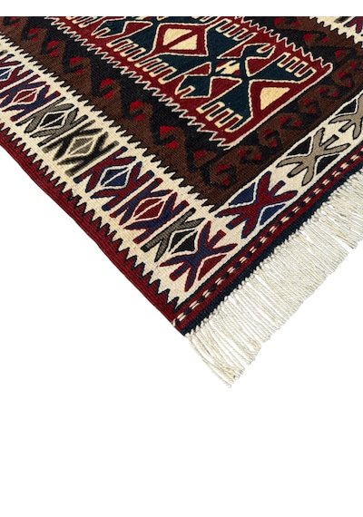 El Dokuma Sıfır Uşak Eşme Kilimi 73x120 Kök Boya %100 Yün Kilim