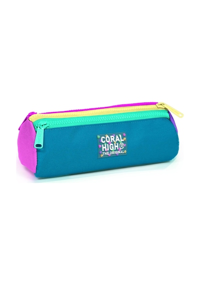 Coral High Kids Pembe Pastel Renkli Üç Bölmeli Kalem Çantası 22059