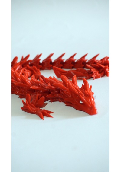 Eklemli Ejderha 3 Renkli 48 Cm - Dekoratif 3d Maket Hediyelik 2,5cm 94761296