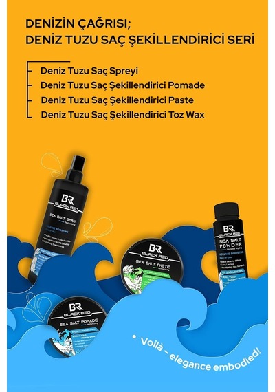 Br Deniz Tuzu Toz Wax - Sea Salt Powder Orta Tutuşlu Hacimlendirir Anti Uv Saç Şekillendirici