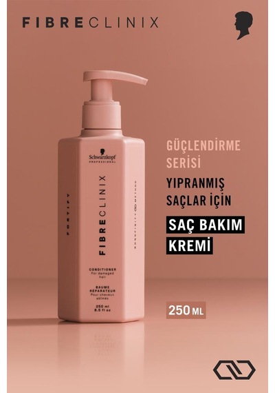 Fibre Clinix Güçlendirici Saç Bakım Kremi 250ml Yıpranmış Saçlar