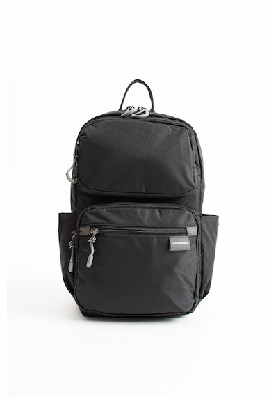 Özer-6032 Sanmorris Unisex Suya Dayanıklı Paraşüt Kumaş 5 Bölmeli Laptop Bölmeli Seyahat Ve Okul Çantası Siyah