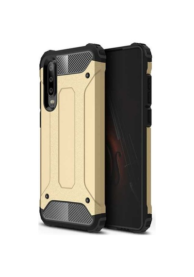 Noktaks - Huawei Uyumlu Huawei P30 Lite - Kılıf Çift Katman Zırh Tank Crash Military Kapak - Kırmızı
